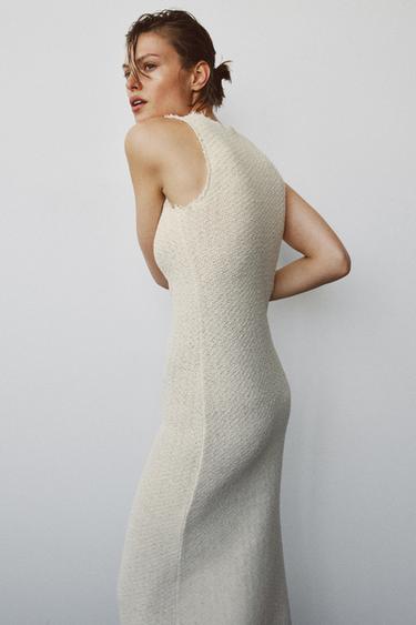 فستان طويل ريفي - خَام الخاص بـ Zara