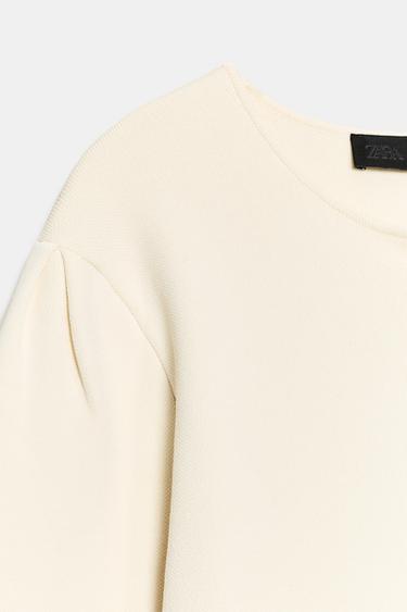 SHORT SLEEVE KNIT CARDIGAN - Ecru by Zara - Image 7