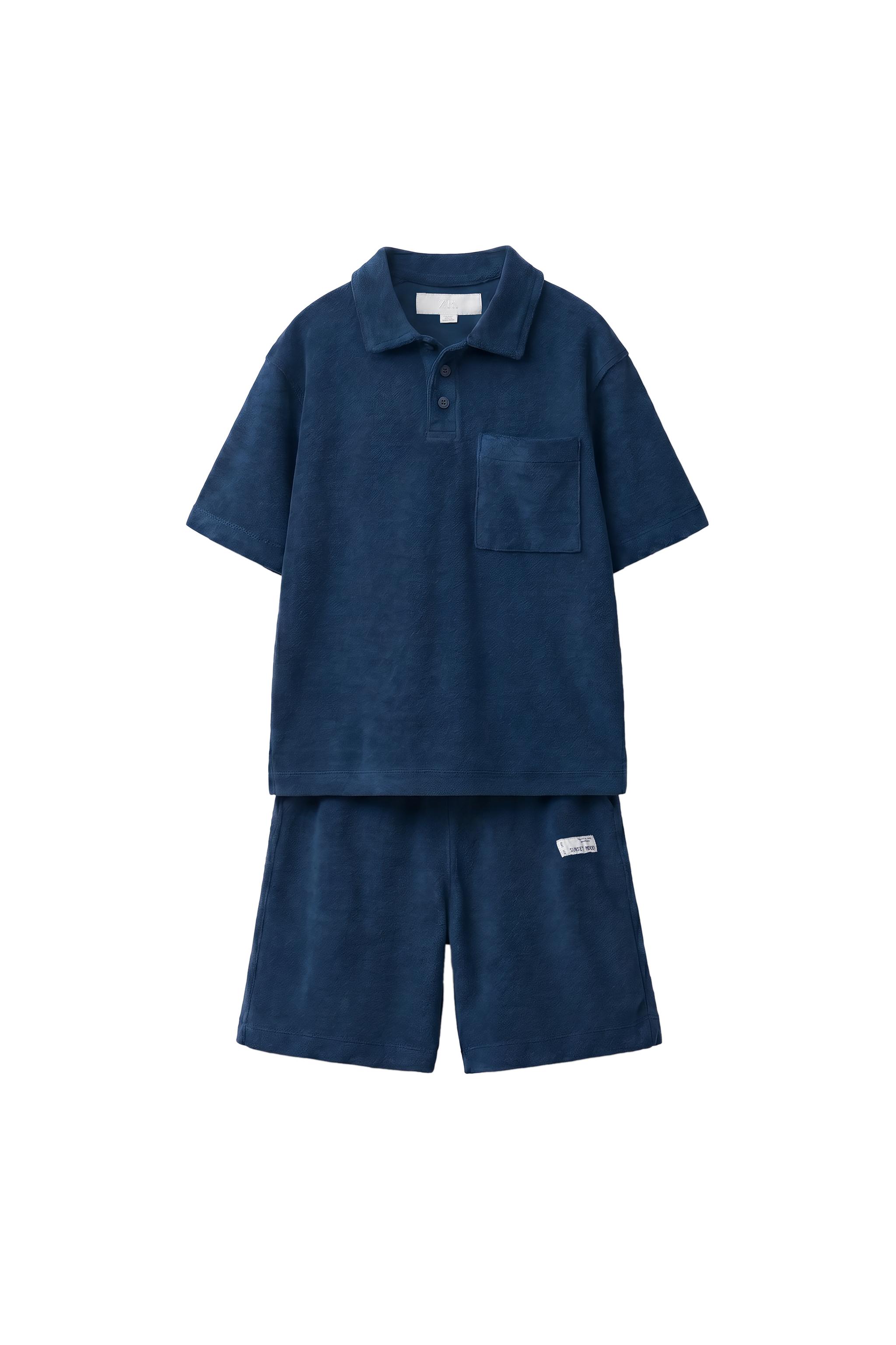ポロシャツ＆バミューダパンツセット - ブルー | ZARA Japan / 日本
