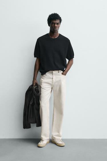 KAMISETA, RELAXED FIT, PUNTUZKOA - Urdin iluna, Zara-rena