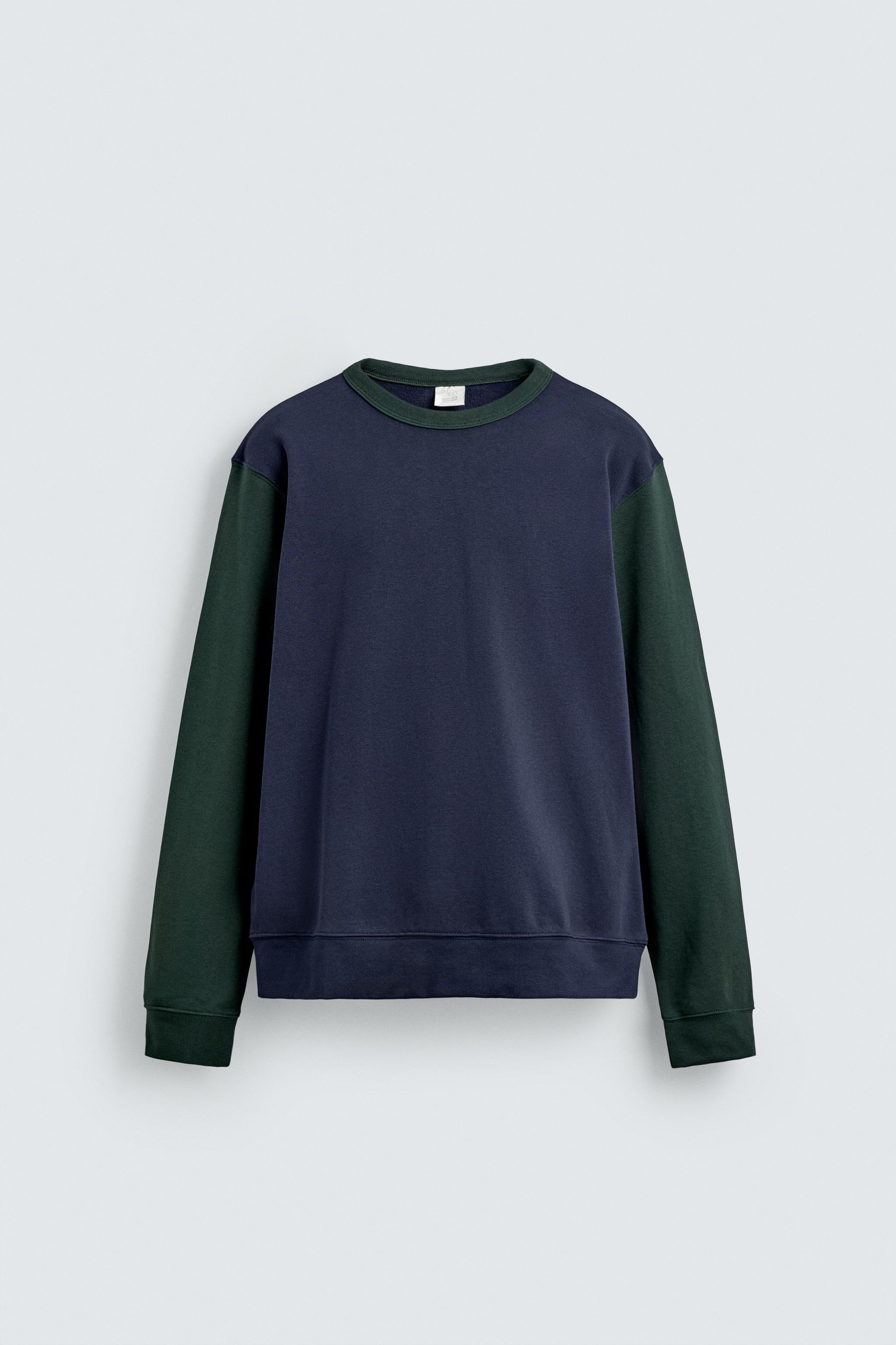 COLOR BLOCK CREWNECK SWEATSHIRT