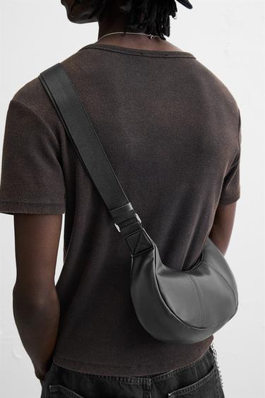 Zara OVAL CROSSBODY BAG - Black - Image 0