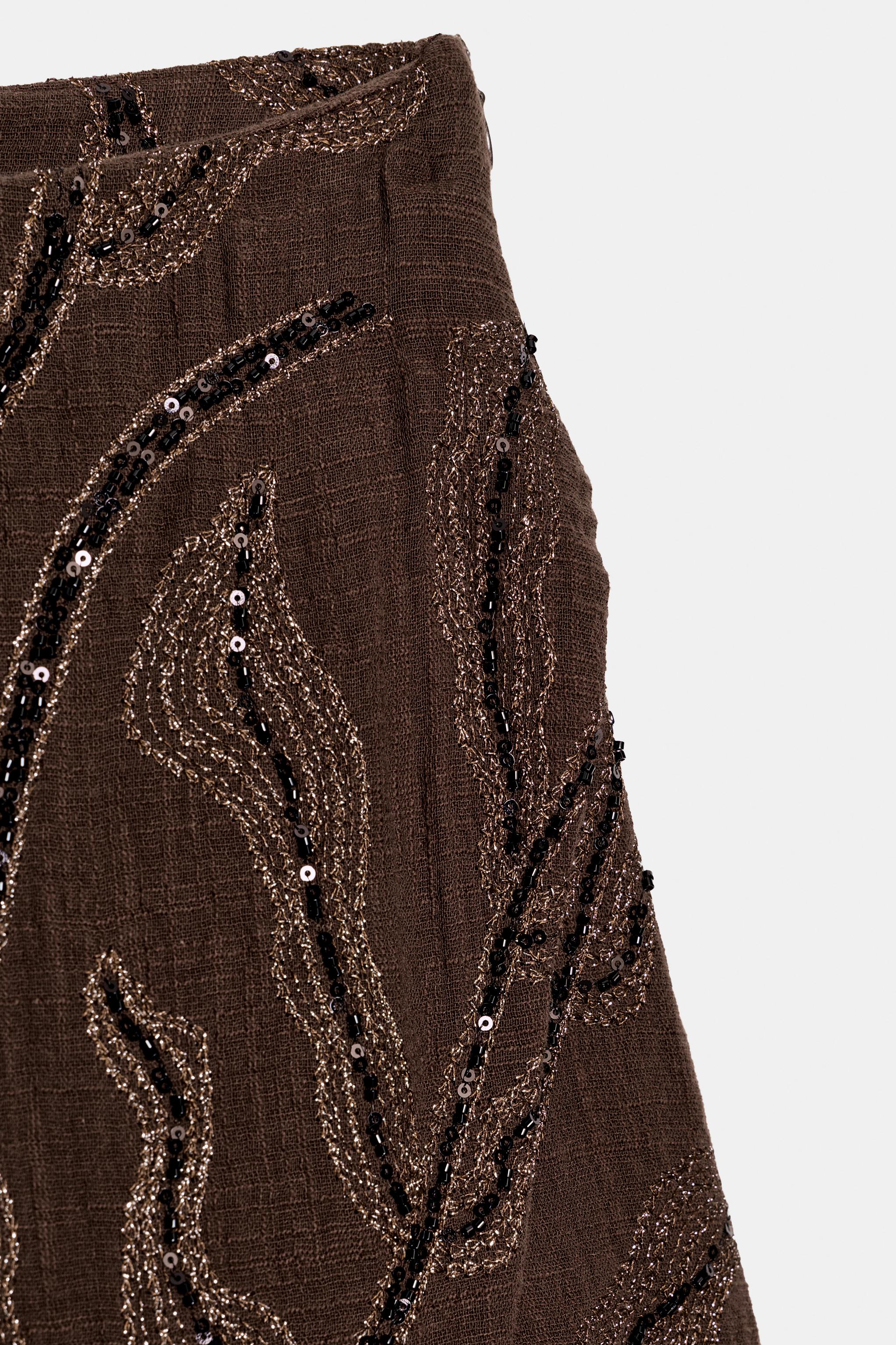 JUPE-PANTALON CROISÉE À PAILLETTES