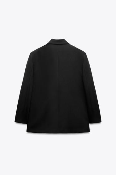 OVERSIZED DOUBLE-BREASTED BLAZER - Black by Zara - Image 8