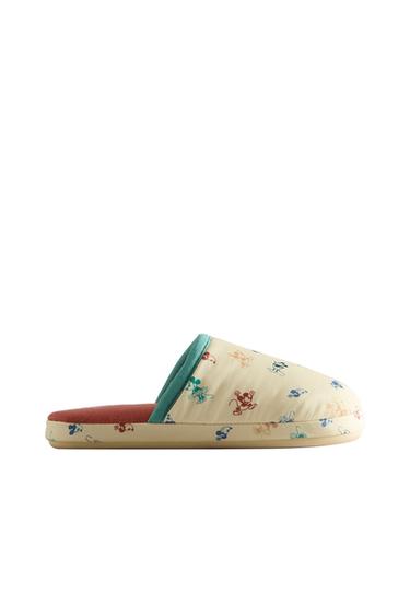 KIDS' MICKEY & MINNIE ©DISNEY MULE SLIPPERS - Yellow by Zara