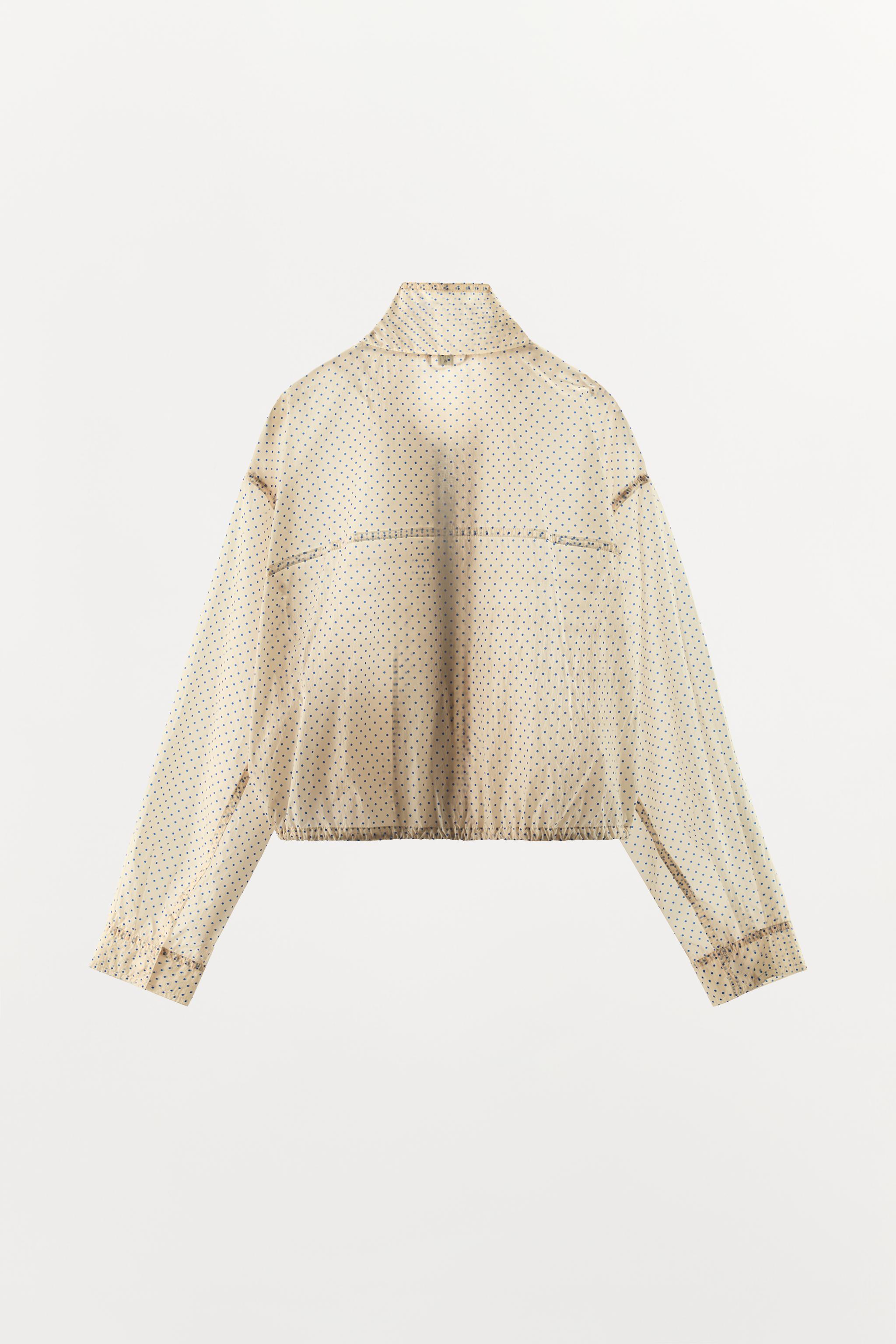 ドットプリント 調節可能な裾ジャケット - ピンクベージュ | ZARA