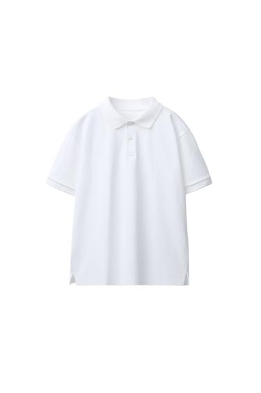 POLO BÁSICO PIQUÉ - Branco de Zara