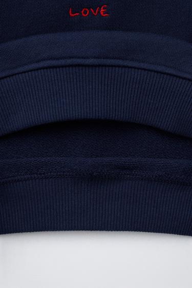 ORFAYO © EMBROIDERED DRAWINGS SWEATSHIRT - Blue by Zara - Image 3