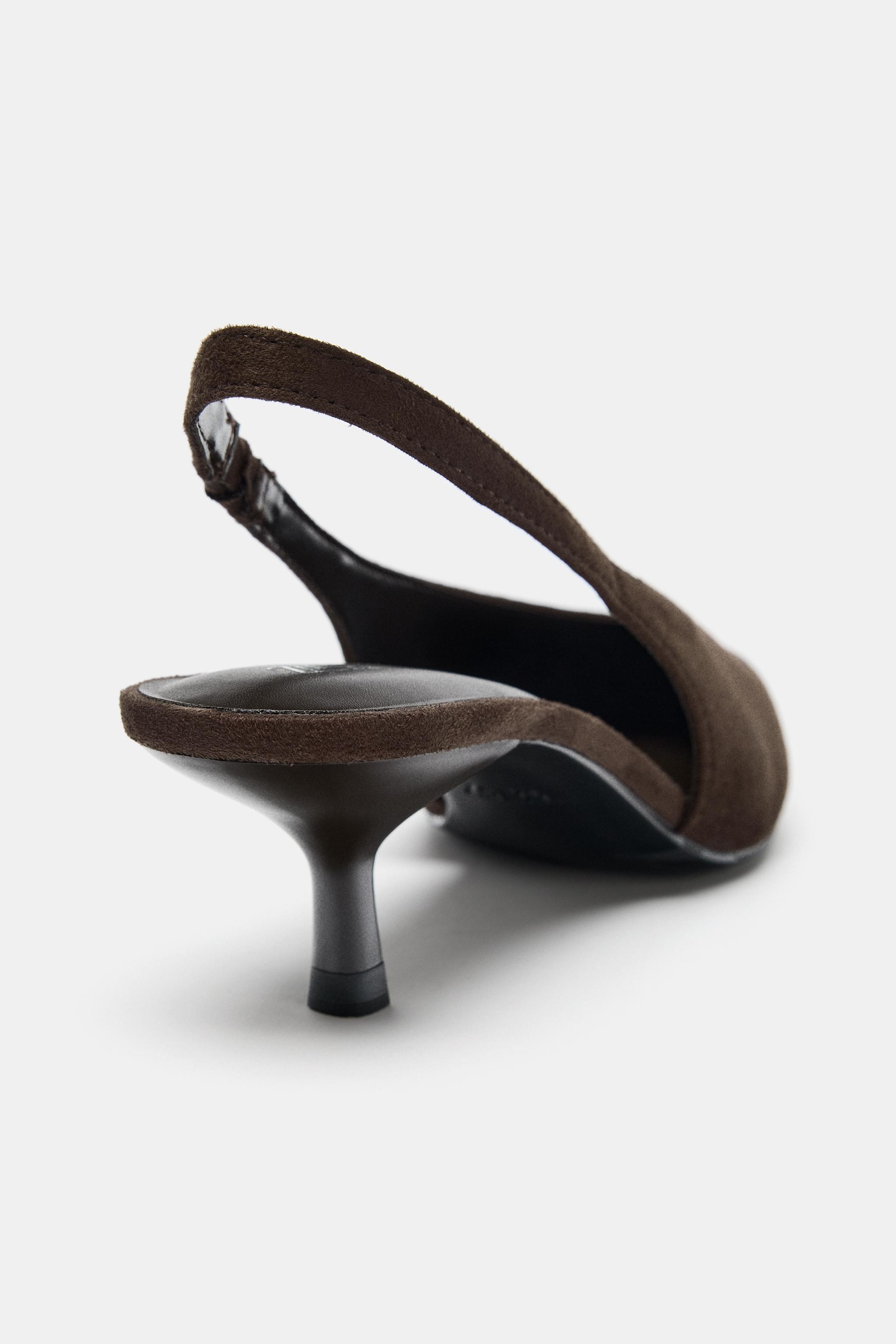 KITTEN HEEL SLINGBACK SHOES