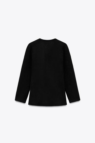 KNIT DOUBLE-BREASTED CARDIGAN - Black by Zara - Image 5