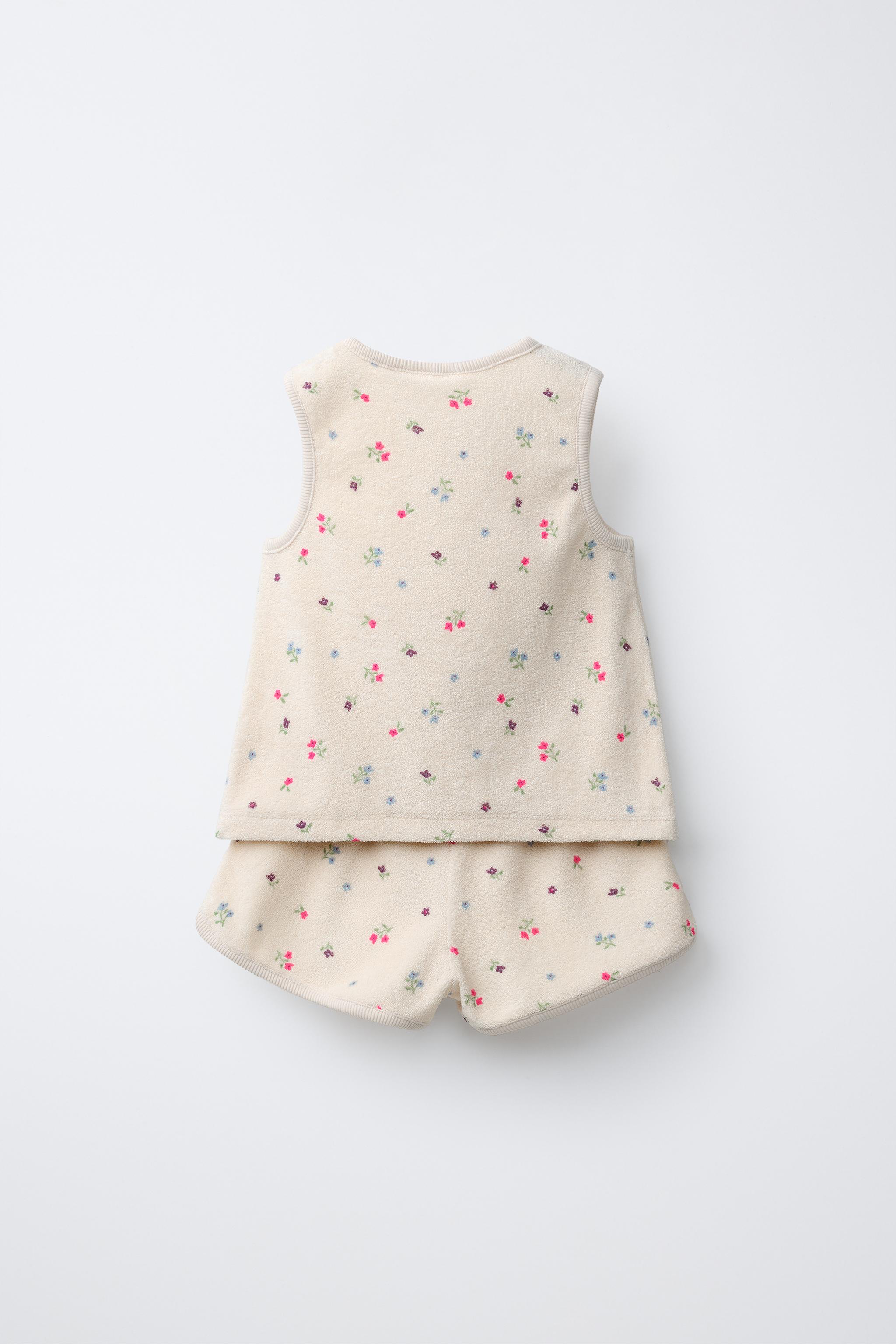 CHERRY TOWEL EFFECT T-SHIRT AND BERMUDA SET