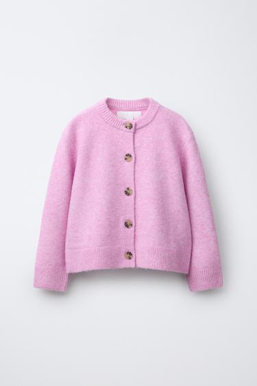 CHAQUETA DE PUNTO LISA - Rosa de Zara