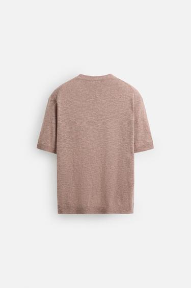 TEXTURED KNIT T-SHIRT - Pink by Zara - Image 7