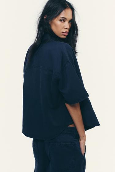 LINEN/COTTON SHIRT - Blue by Zara - Image 3