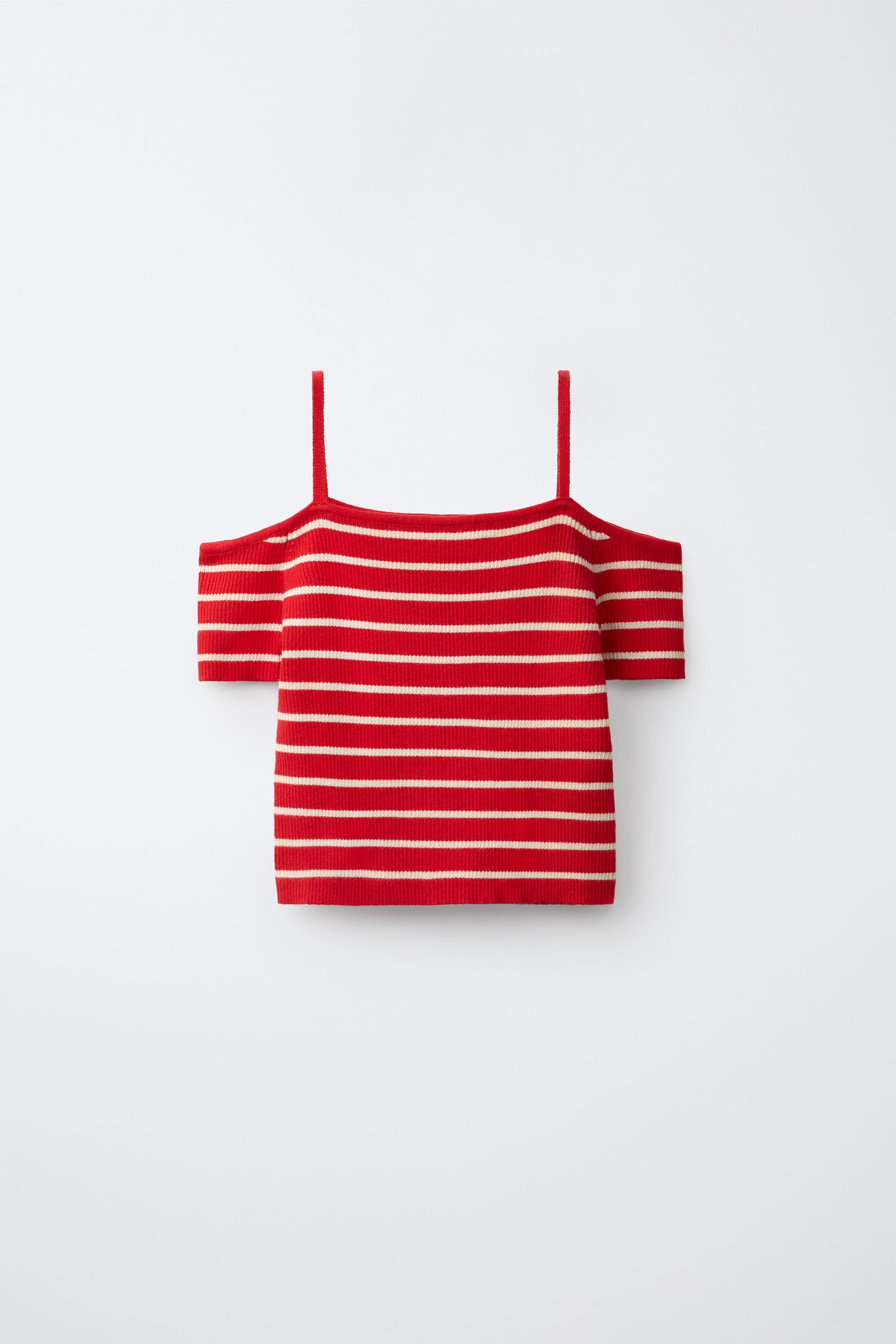 RIB KNIT STRIPED TOP - striped | ZARA United States