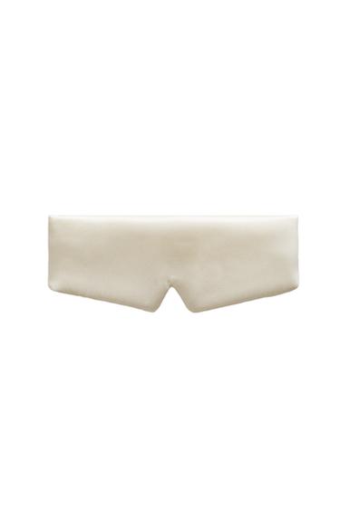 MAXI MULBERRY SILK EYE MASK - Oyster-white by Zara