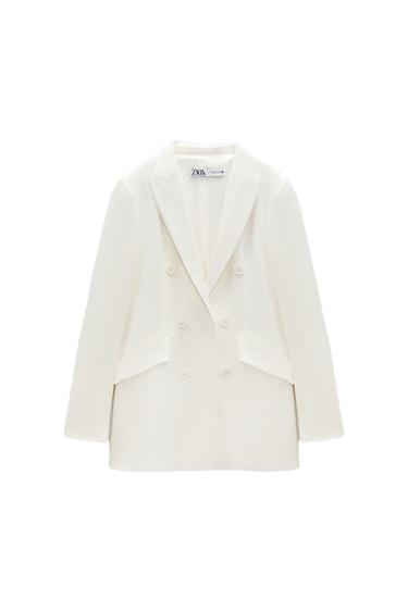 LINEN BLEND POCKET BLAZER