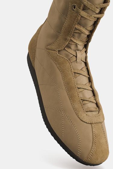 BASKETS MONTANTES - Vert olive de Zara - Image 9