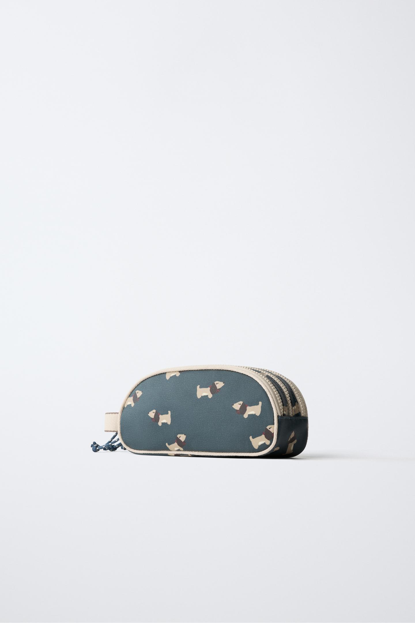 Детская сумка Zara Dog Print Pouch, цвет: Синий — фото 2