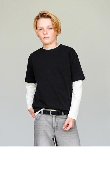 T-shirt pour filles à manches courtes et col rond -S4CM83Z4-R9J