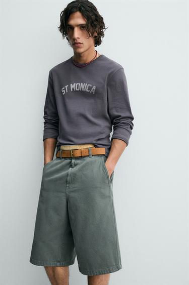 RELAXED FIT BERMUDA SHORTS - Sea green by Zara - Image 4