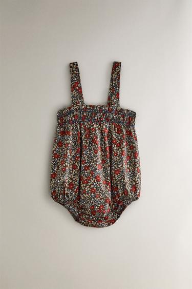 Zaras BLOMMIG JULBODY FÖR BARN - Röd - Bild 0