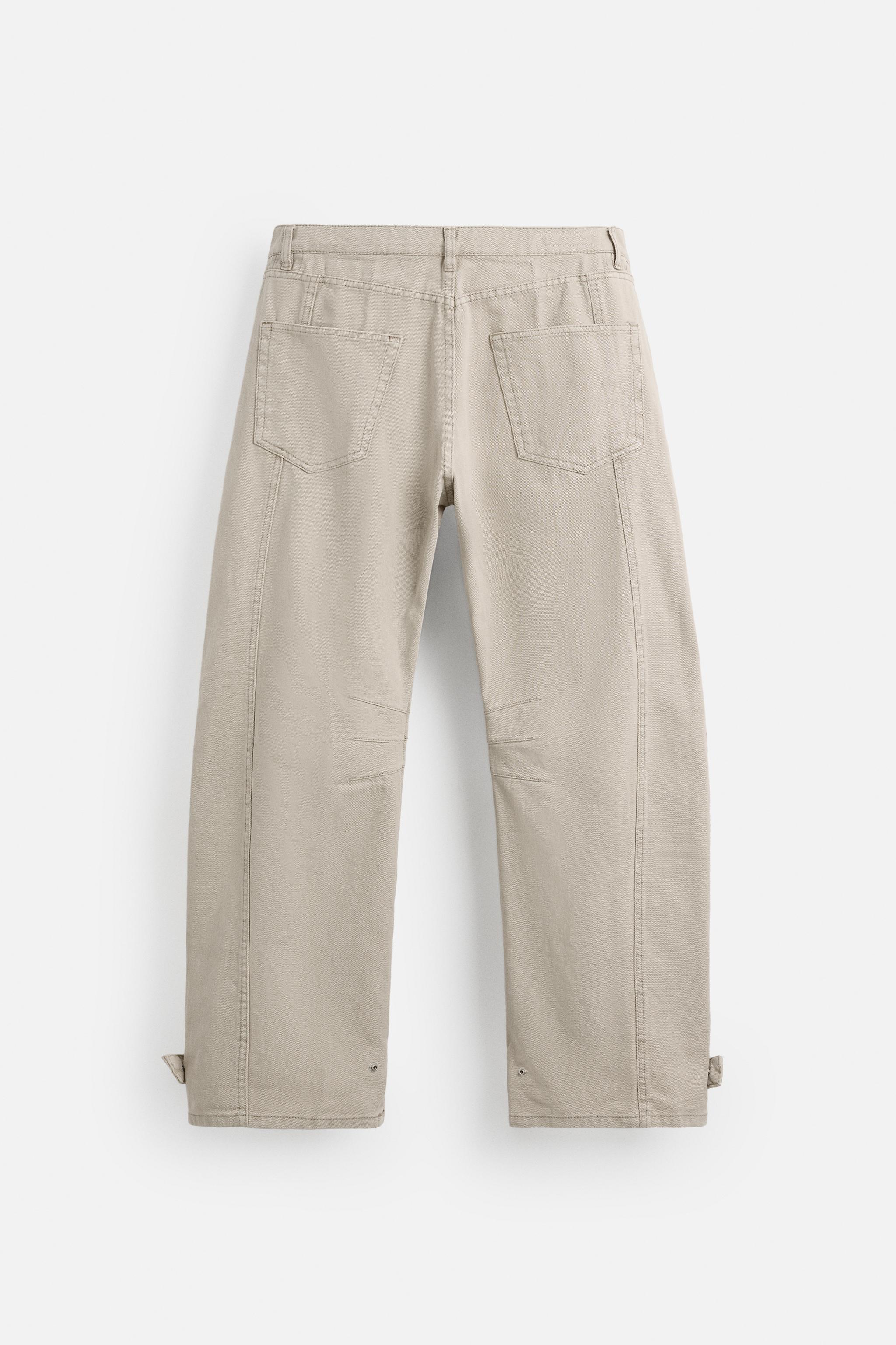 POCKET DENIM CARGO PANTS - Green | ZARA United States POCKET DENIM CARGO PANTS - Green | ZARA United States