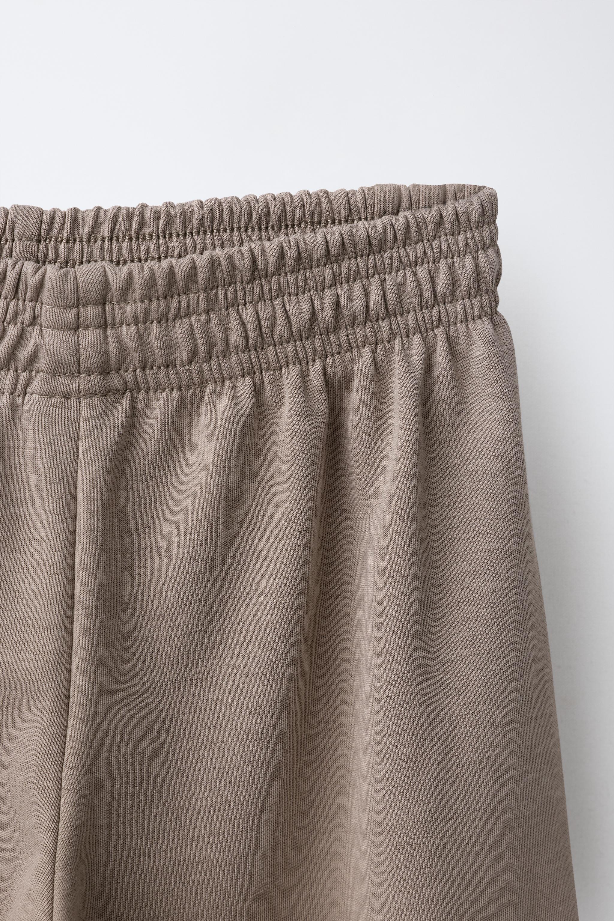 INTERLOCK DOUBLE SWEATSHIRT AND WIDE-LEG PANTS SET