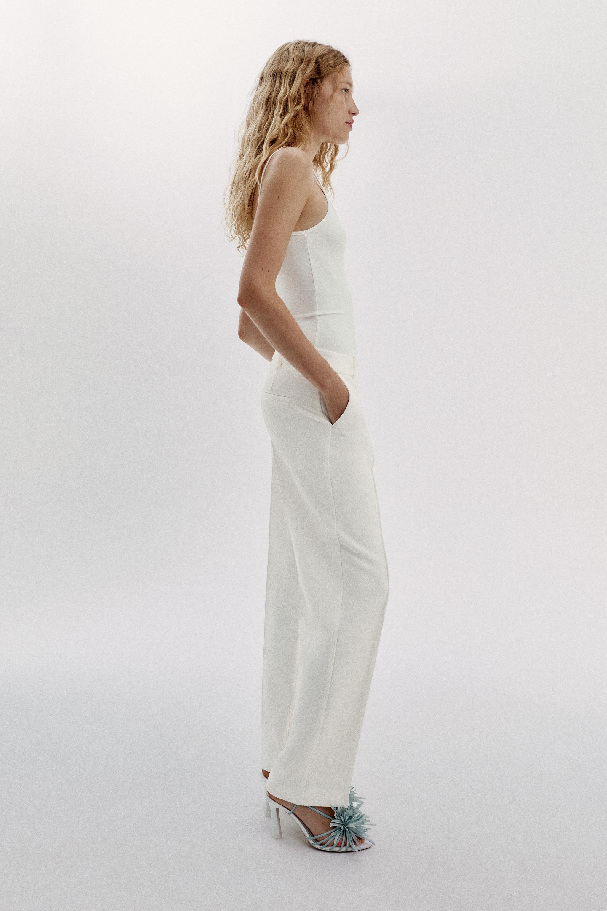 STRAIGHT LEG BUTTON TROUSERS