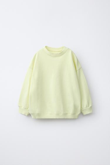 PLAIN OVERLOCK SWEATSHIRT - Lime by Zara
