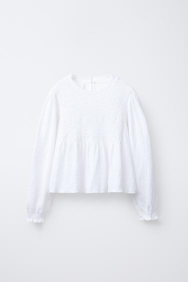BLUSA RÚSTICA - Blanco roto de Zara - Imagen 0