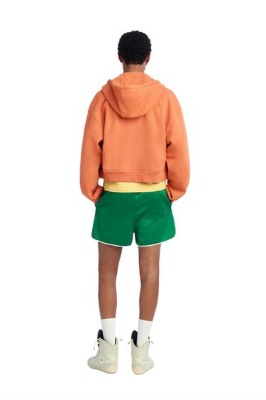 CONTRAST SATIN SHORTS - Green by Zara