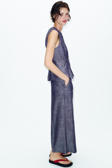 HIGH-WAIST CULOTTES SET - Indigo by Zara - Image 2