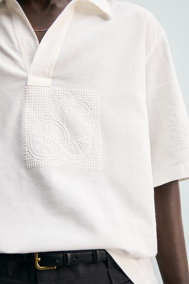 POLO BRODÉ FRUITS - Blanc de Zara - Image 5