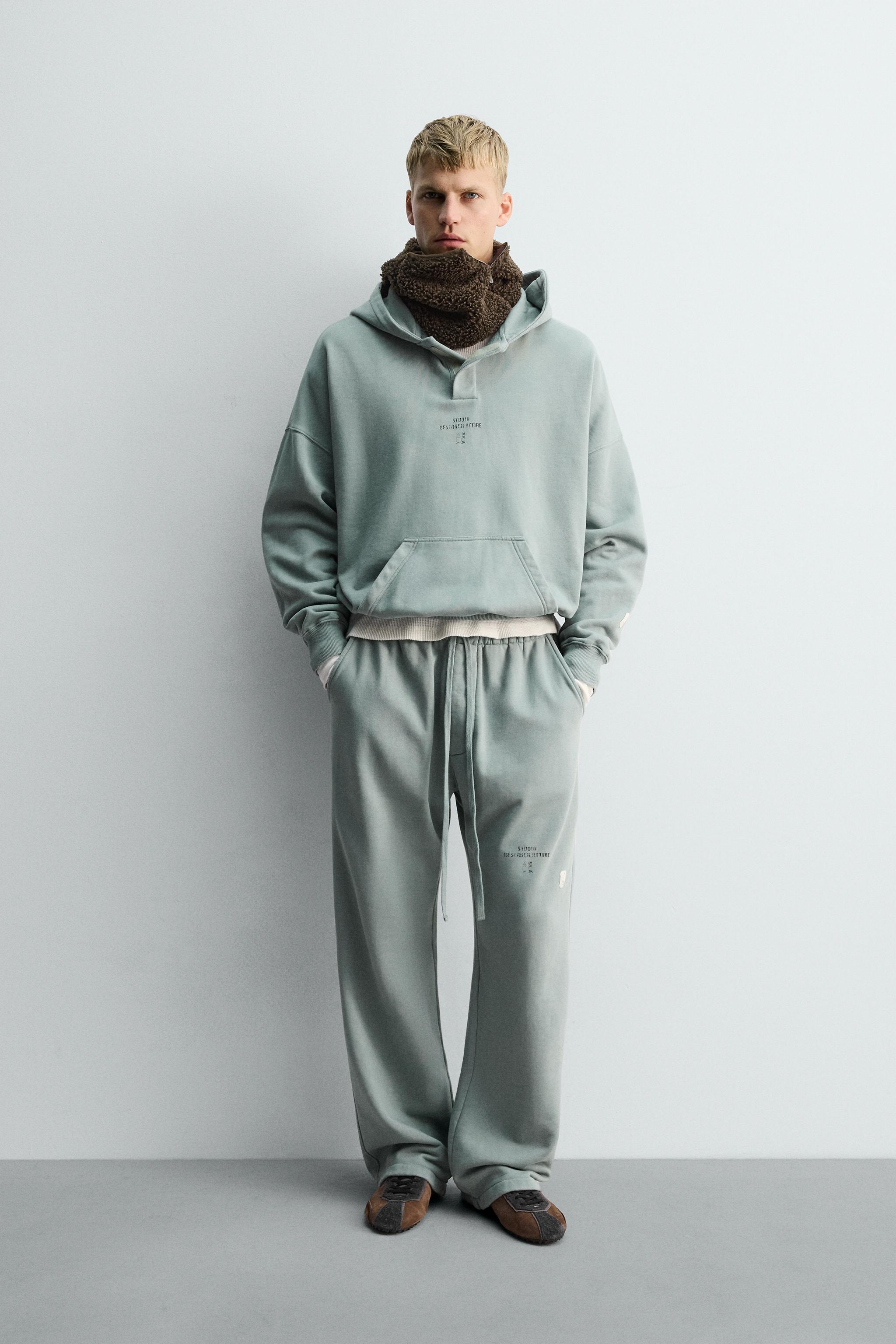 WIDE FIT JOGGER PANTS X SR_A - Turquoise | ZARA United States