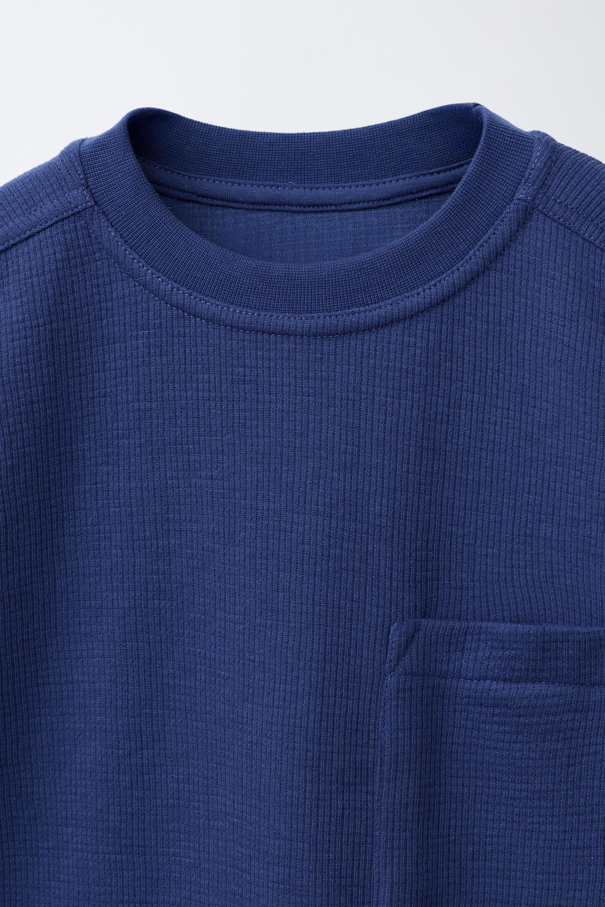 WAFFLE T-SHIRT AND BERMUDA SET WITH LABEL