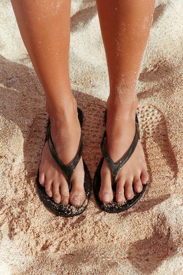 JELLY TOE POST SANDALS - Black by Zara