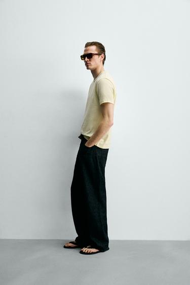REGULAR FIT T-SHIRT - Light yellow by Zara - Image 3