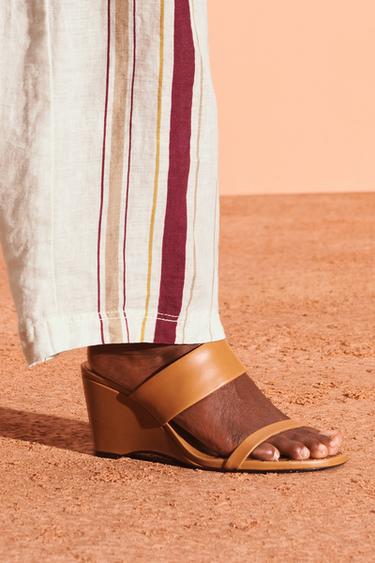 LTHR WD STDS WDG - Camel Brown by Zara