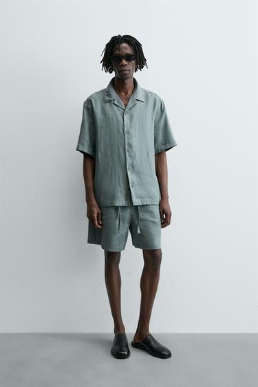 CONJUNTO 100% LINHO - AZUL CELESTE da Zara