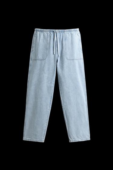 Zara LIGHTWEIGHT JOGGER FIT JEANS - Mid-blue - Image 0