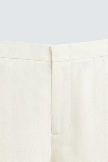 VISCOSE-JUTE TROUSERS - White by Zara - Image 7