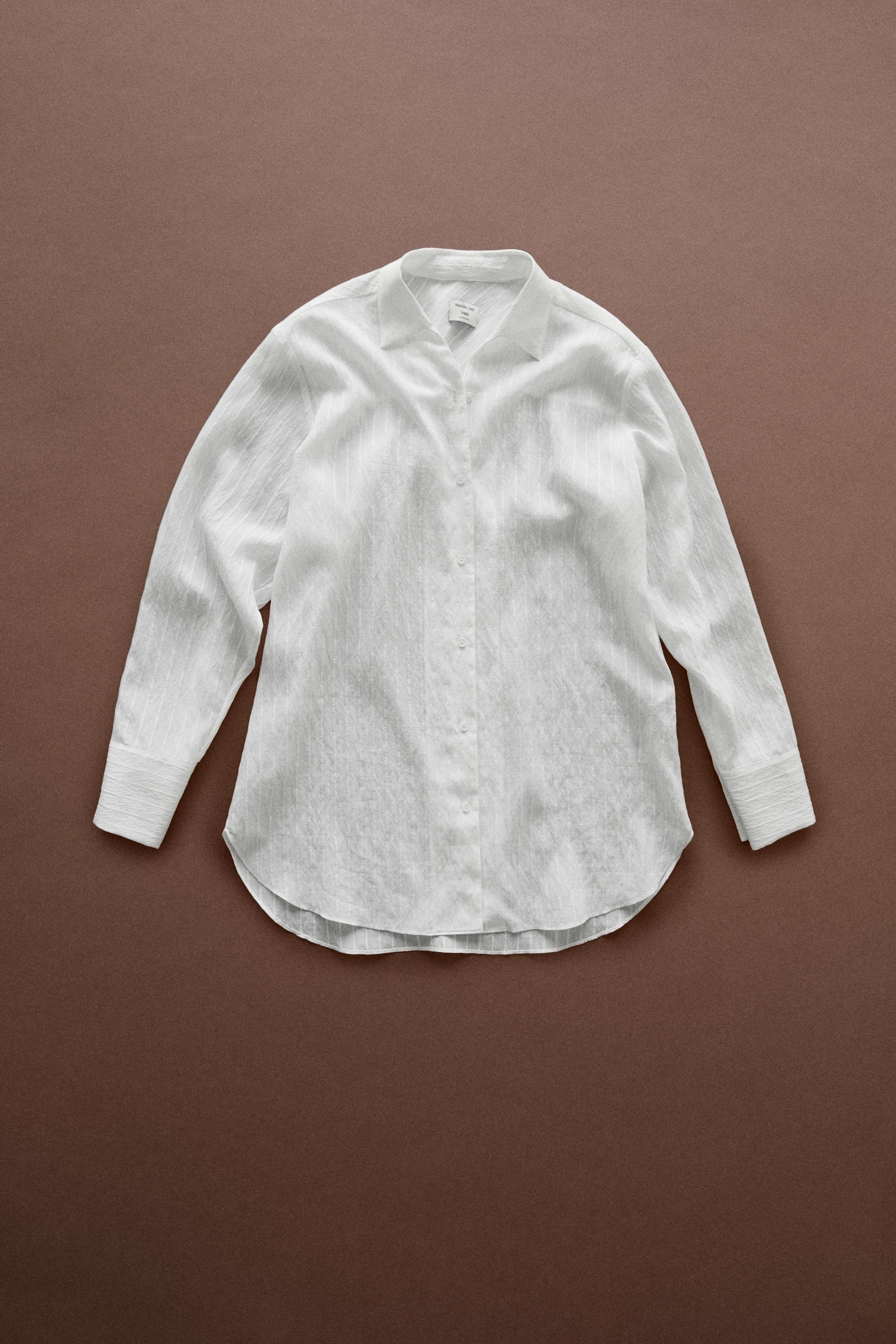 Striped Flowing Shirt - STUDIO — White