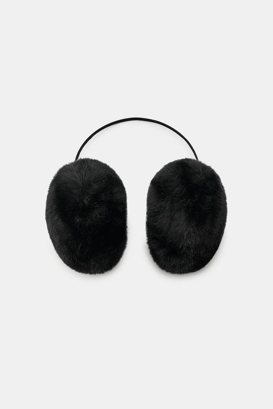 CACHE-OREILLES SERRE-TÊTE EFFET FOURRURE - Noir de Zara - Image 4