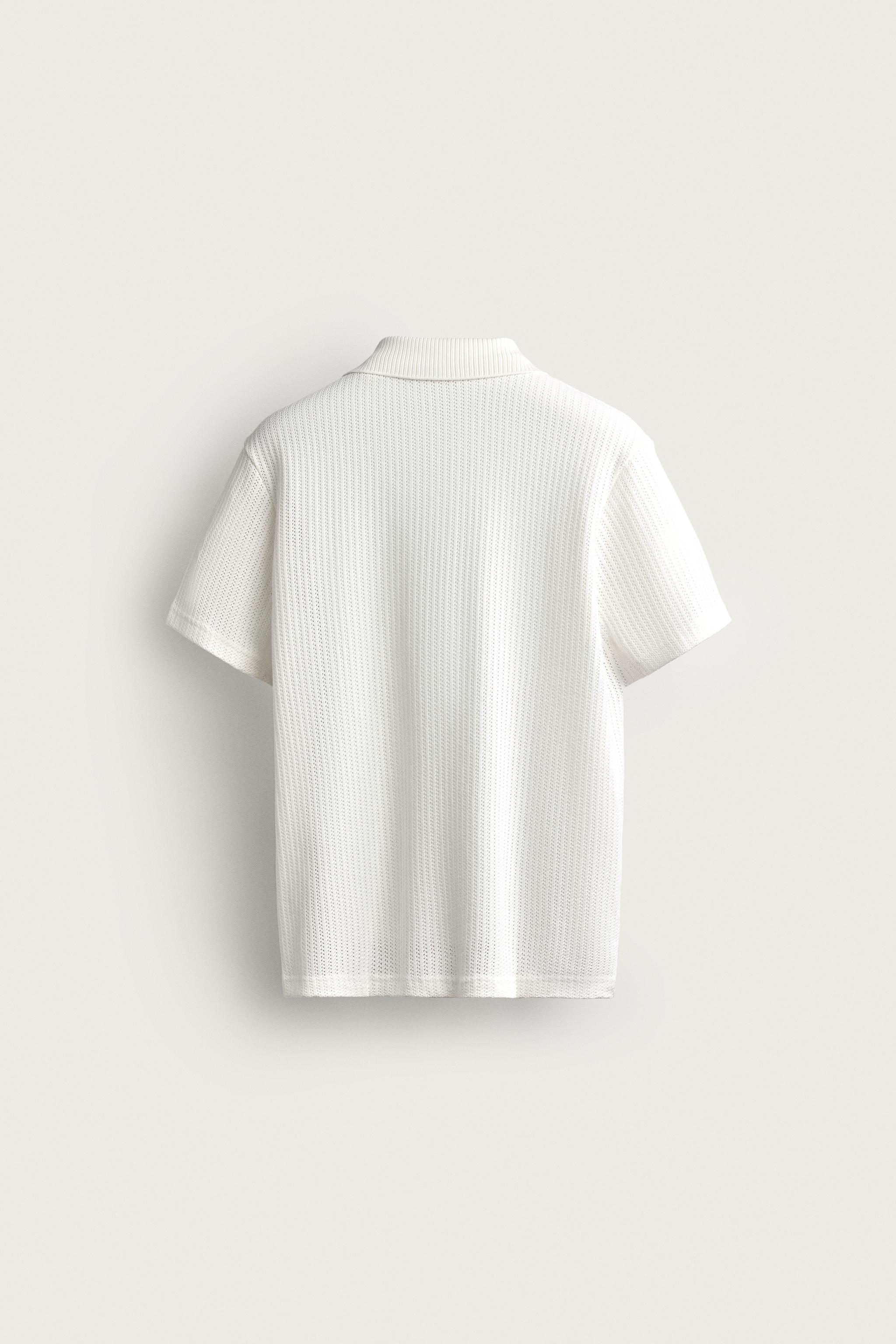 POLO REGULAR FIT STRUCTURÉ AJOURÉ