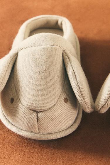 Zara BUNNY SLIPPERS - Beige - Image 0
