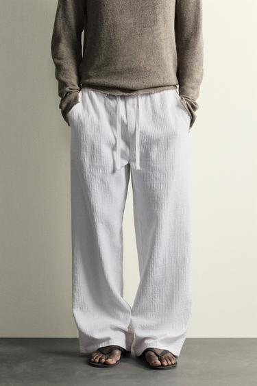 ΠΑΝΤΕΛΟΝΙ RELAXED FIT JACQUARD ΜΕ ΕΦΕ ΞΕΒΑΜΜΑΤΟΣ - Λευκό του Zara