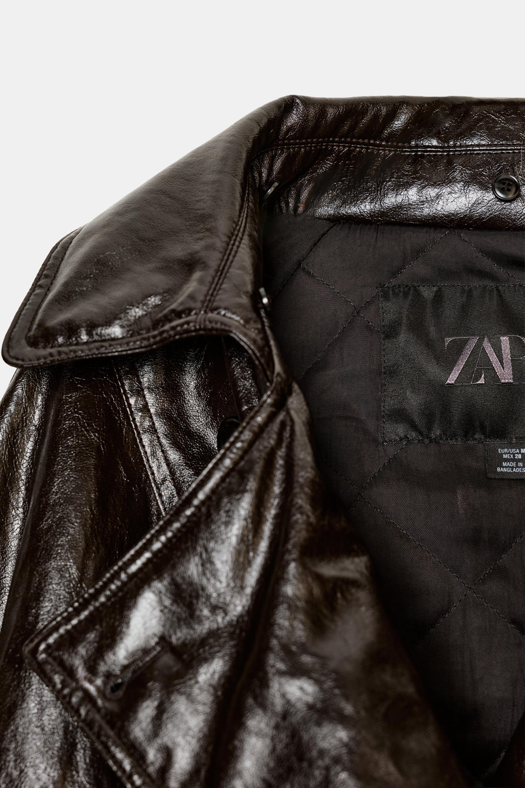 SHINY FAUX FUR COLLAR JACKET ZW COLLECTION