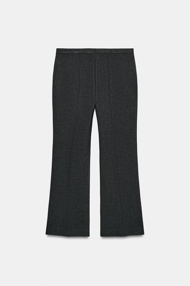ZW COLLECTION CROPPED FLARE TROUSERS - Dark grey by Zara - Image 5