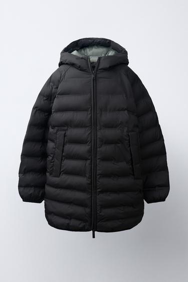 Zara WATER REPELLENT LONG PUFFER COAT - Black - Image 0